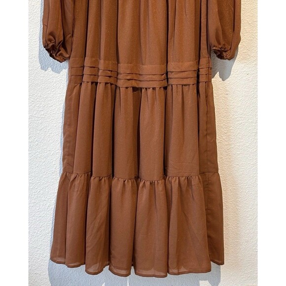 Rustty Dustty Dress Women's XL Burnt Orange Cottagecore Western Boho NWT - Picture 3 of 15